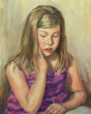 Lena-Kinderportrait in sito gemalt
